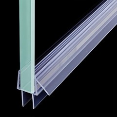 WPOEI 3 PCS Frameless Shower Door Bottom Seal 1/4 Inch Glass 15.75 in x 3,3 S…