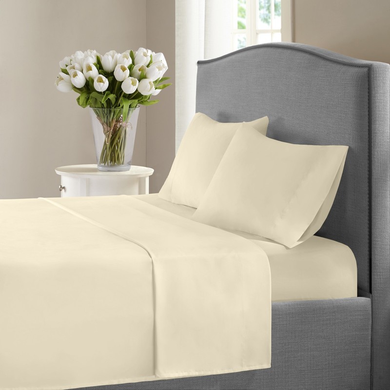 New York Collection 1200 Thread Count Solid Deep Pocket 100% Cotton Sheet Set gallery