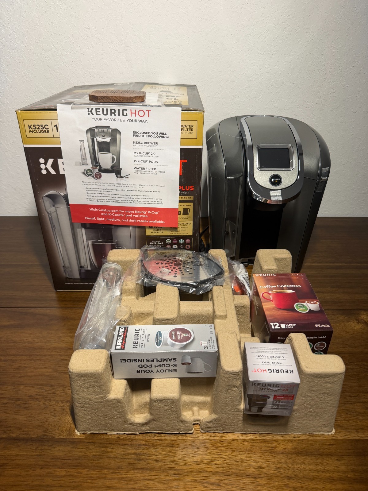 Keurig K525C Plus Series Single Serve Coffee Maker 80oz Reservoir w/ 15 K-Cups N gallery