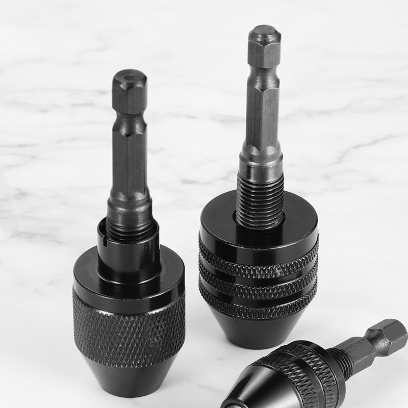 Keyless Drill Chuck Adapter Hex Shank Impact Driver Converter for Drill Bits gallery