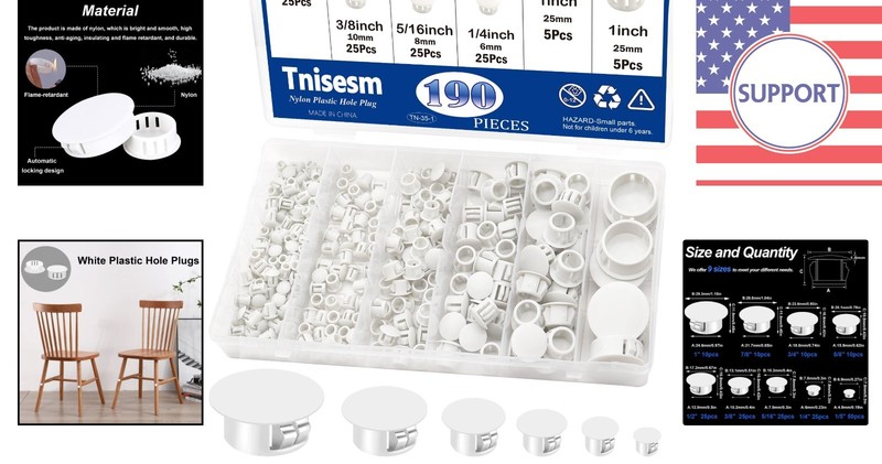 Versatile Flush Type Plastic Screw Covers - 9 Sizes for Every Project gallery