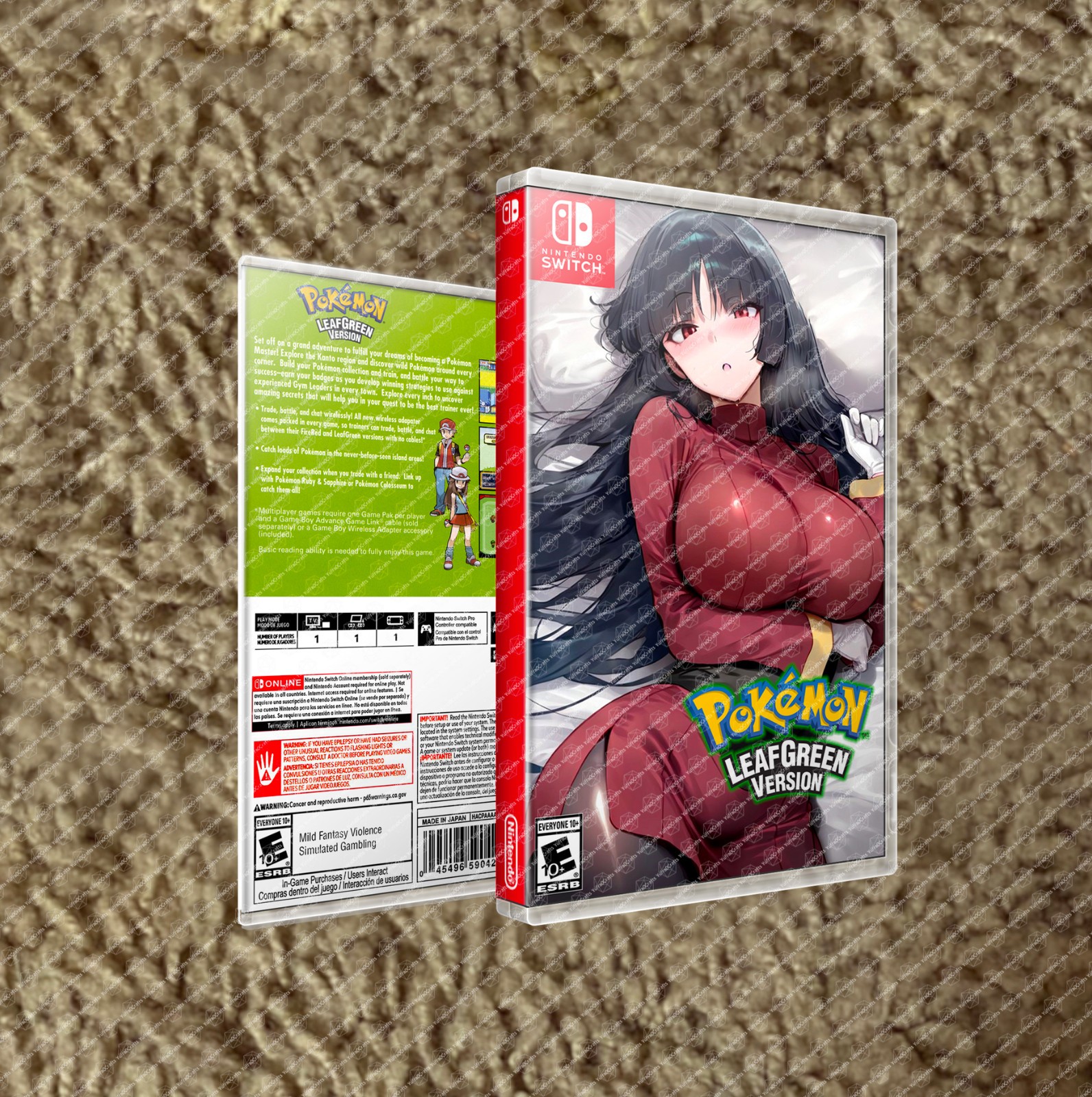 Pokemon FireRed & LeafGreen SWITCH | 2 DOUBLE SIDED CUSTOM COVER ART & CASE ONLY gallery
