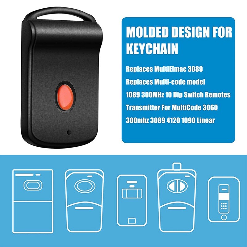 2PC For Linear 3089 Multi-Code Remote Transmitter Gate Garage Opener (308911) gallery