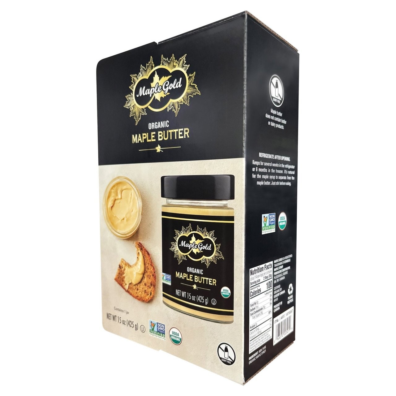 2-PACK Maple Gold 100% Organic Maple Butter, 15 Ounces each box gallery