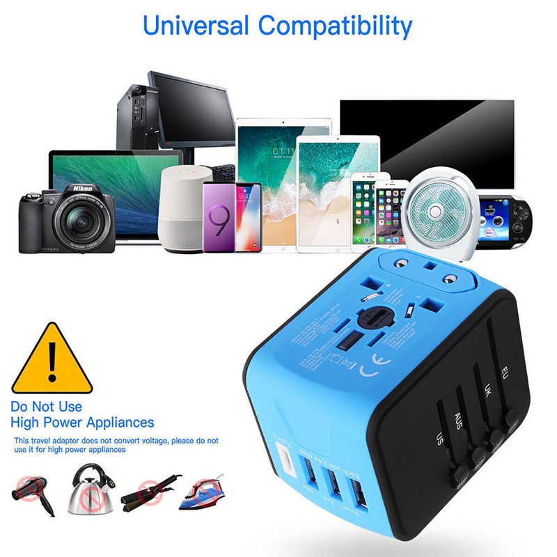 Universal Travel Adapter Converter International USB Wall Charger AC Power Plug gallery