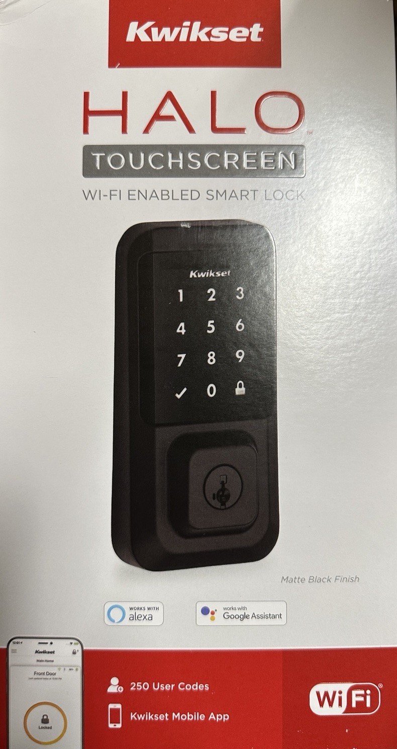 Kwikset Halo Wi-Fi Smart Lock, Keyless Entry Front Door, Matte Black Finish gallery