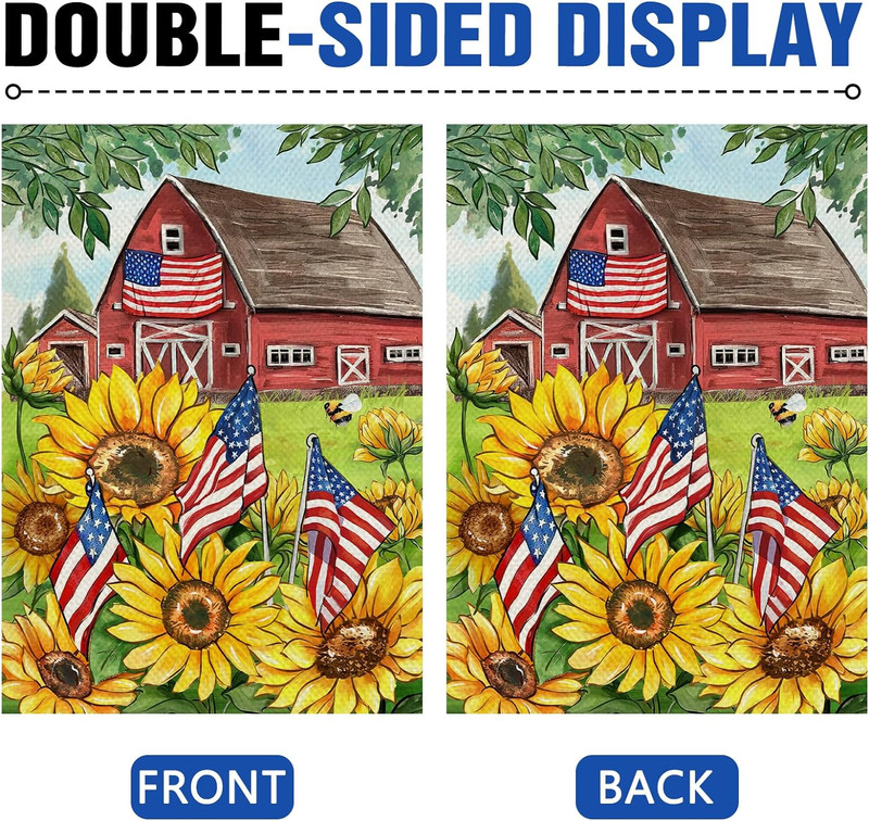 Spring Summer Sunflower Decorative Garden Flag, America Country Floral Flower Fa gallery