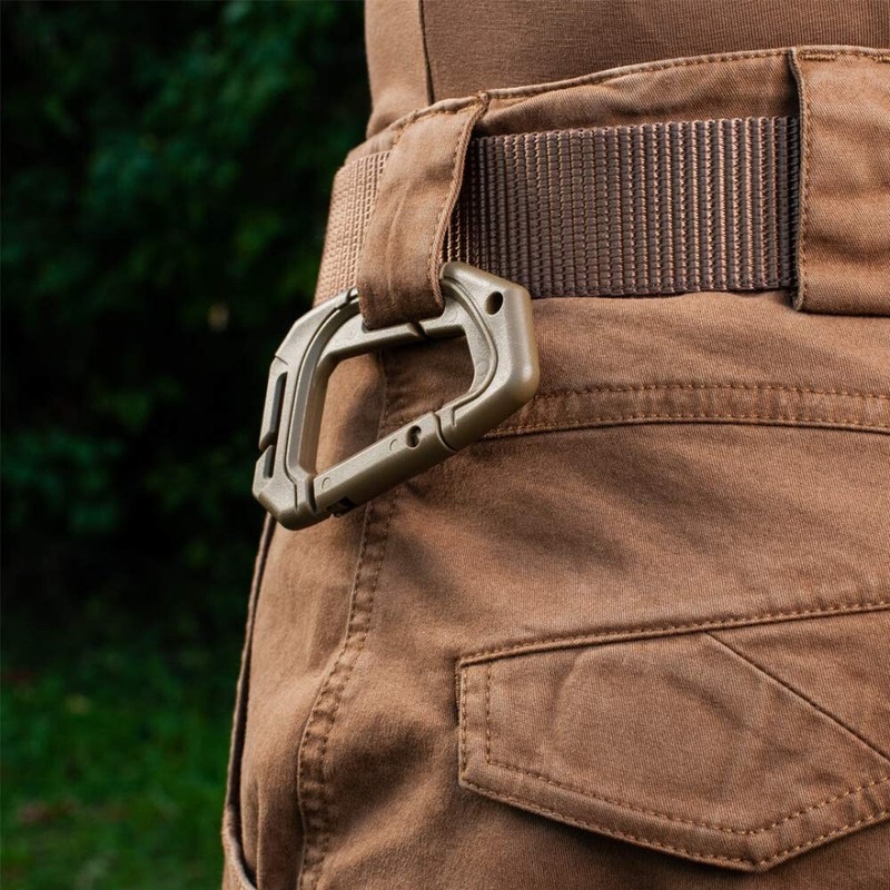 Tactical D-Type Carabiner with Molle Clip for Backpack Outdoor Climbing gallery
