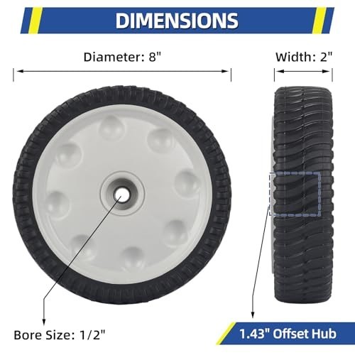 Front Drive Wheels For Troy Bilt 21 Self Propelled Push Lawn Mower Pack of 2 gallery