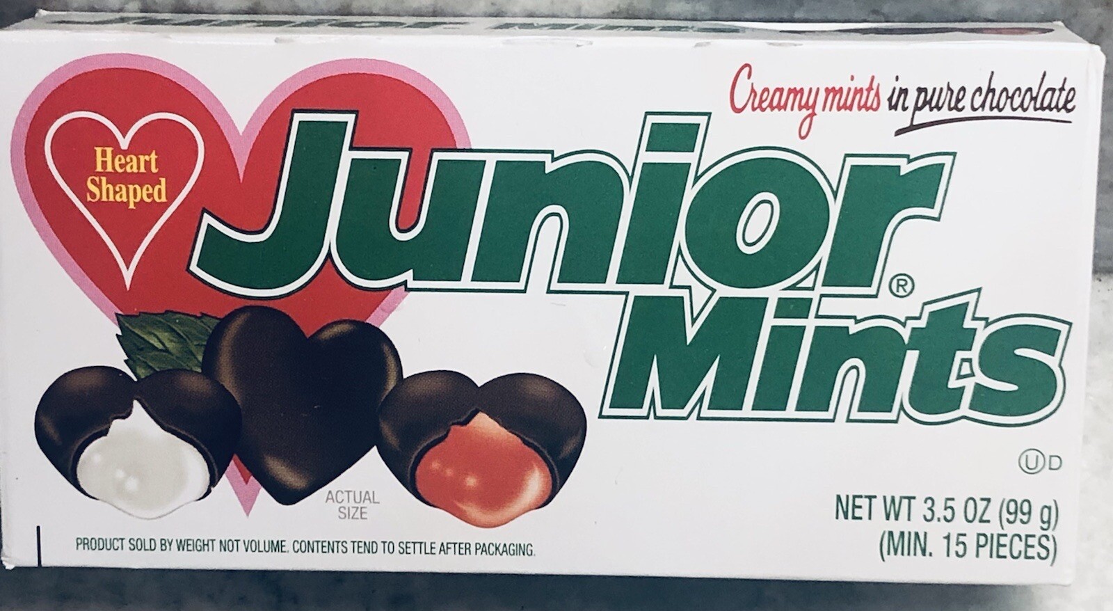 Valentines Day Candy Junior Mints Heart Shaped 3.5 OZ Box-NEW-SHIPS SAME BUS DAY gallery