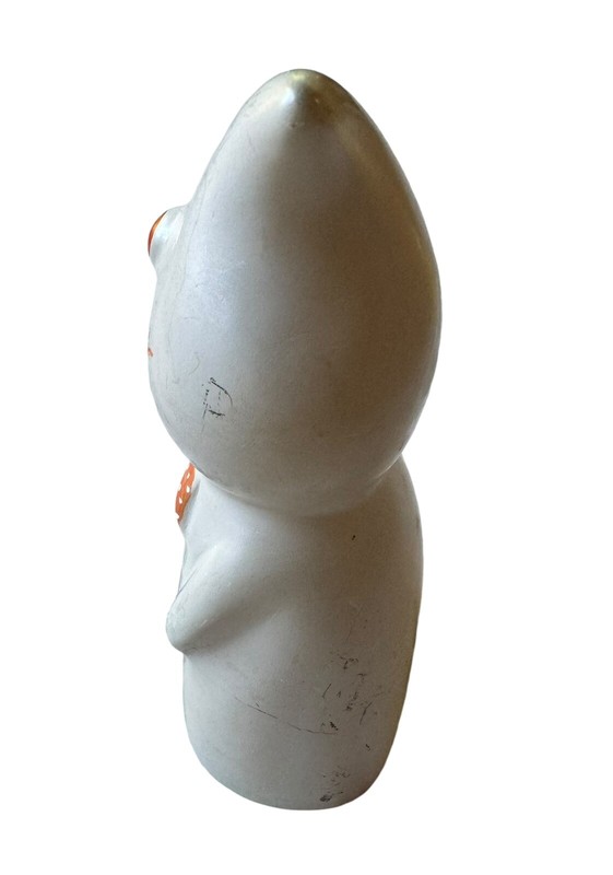 Unique Vintage Smiling Friendly White Stone Ghost Figurine Halloween Decor gallery