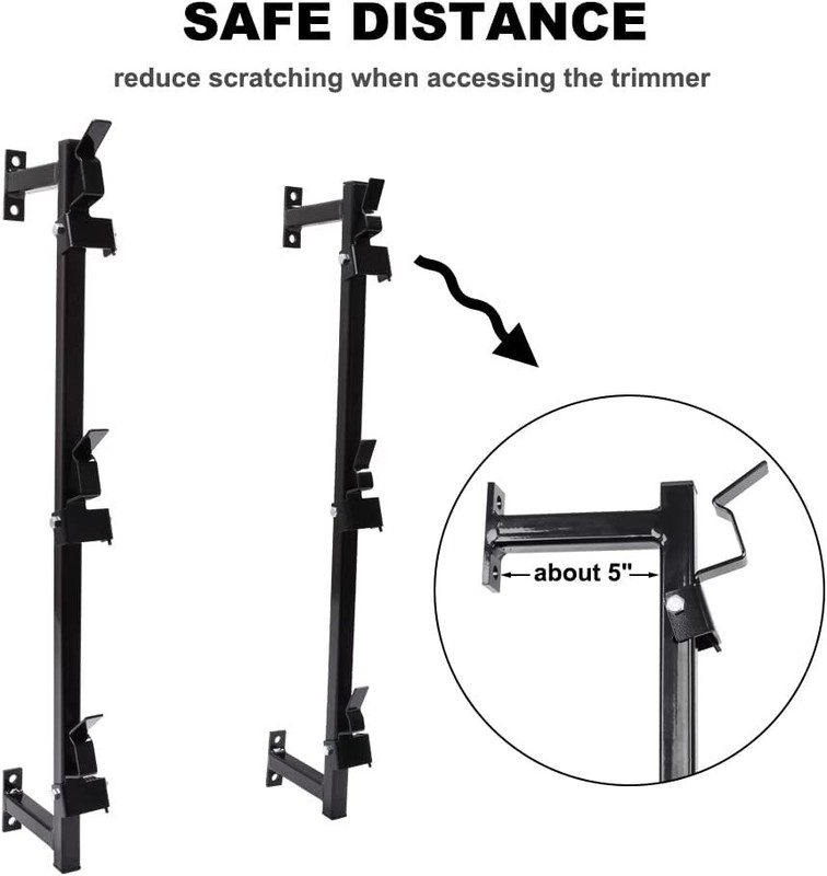 3 Place Locking Trimmer Rack Holder for ENCLOSED Landscape Trailers gallery
