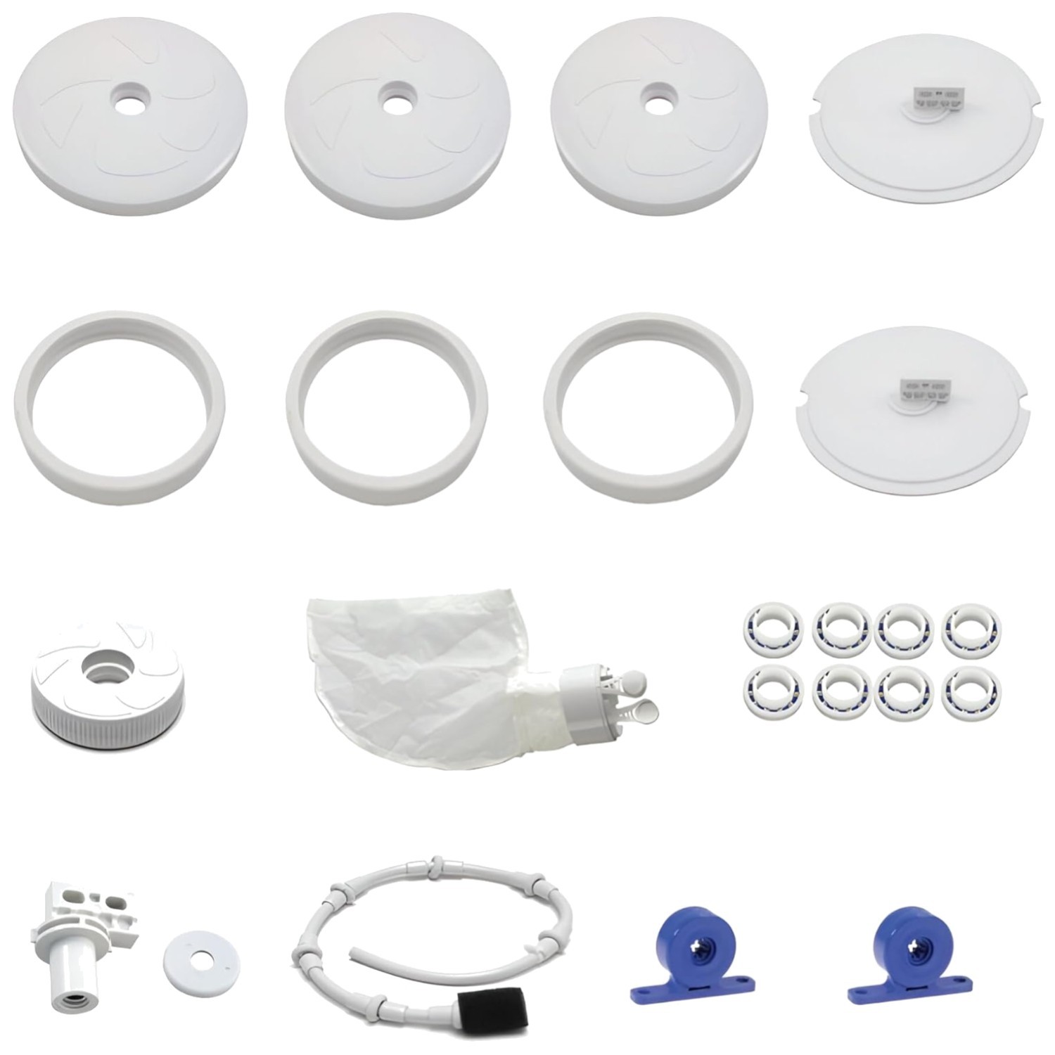 Pool Cleaner Rebuild Bundle – Wheels, Bearings, Scrubber gallery