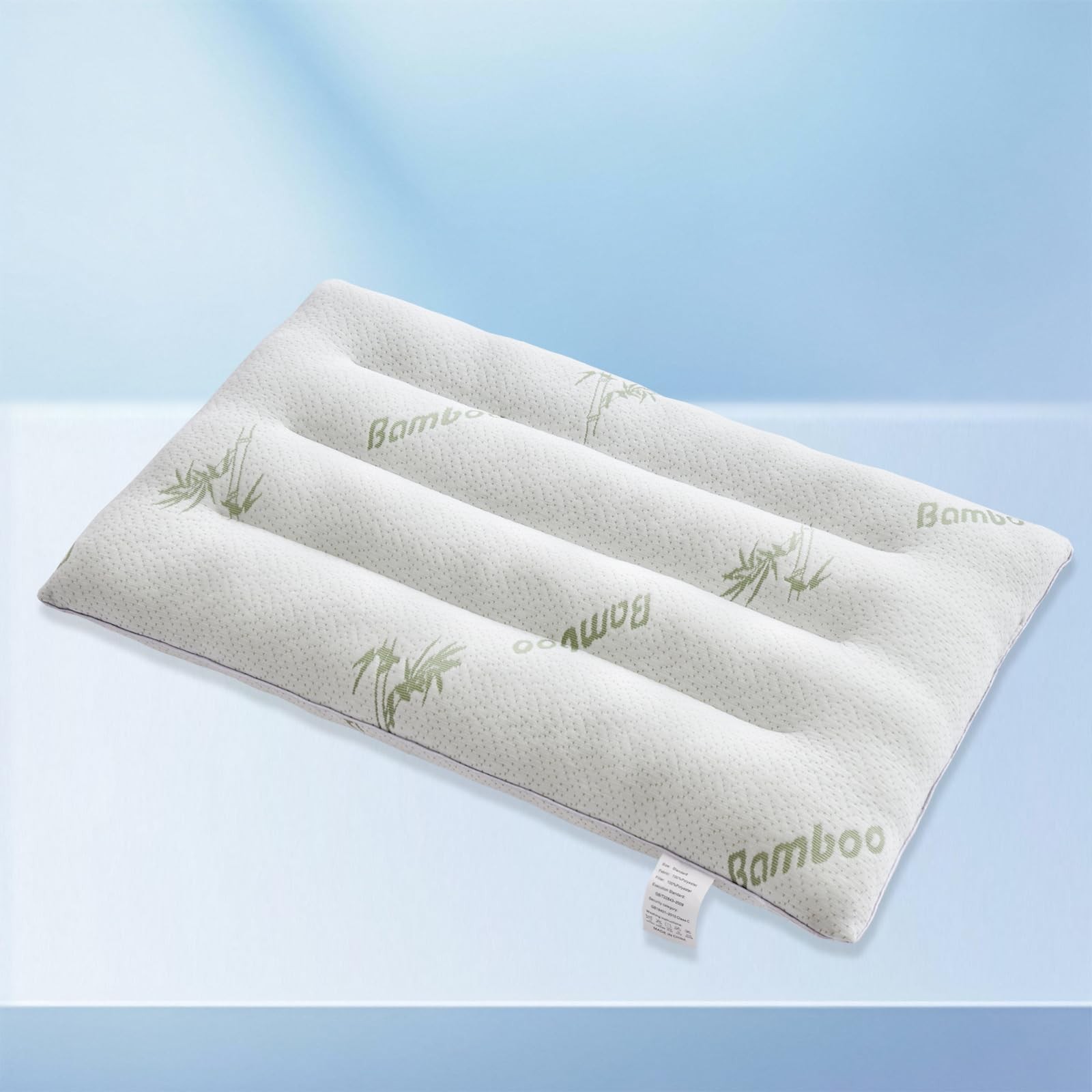 SWTMERRY Ultra Thin Pillow 2.5in Bamboo Flat Bed Pillow Stomach Side gallery