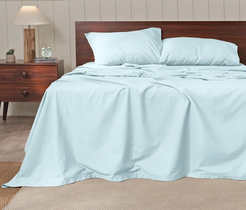 RUVANTI 100% Cotton Sheets – Soft Peached Percale, Lightweight & Breathable Cool gallery
