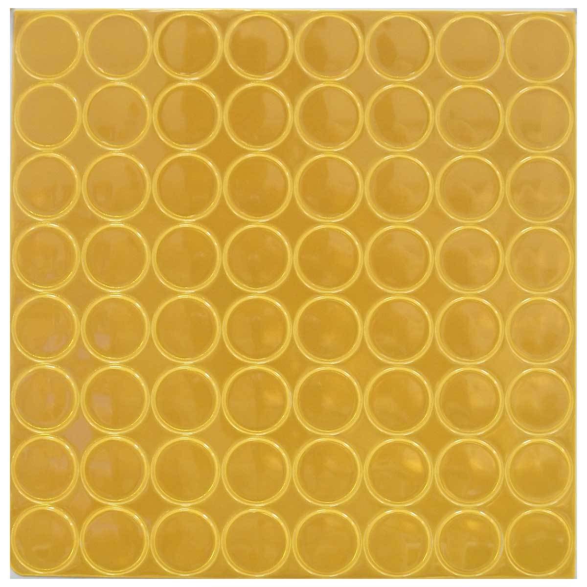 YELLOW Reflective Adhesive Vinyl Mailbox Dots - 64 Stickers per Sheet - 1" Wide gallery