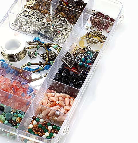 18 Grids Plastic Organizer Box Removable Dividers Clear Compartment Storage Bead gallery