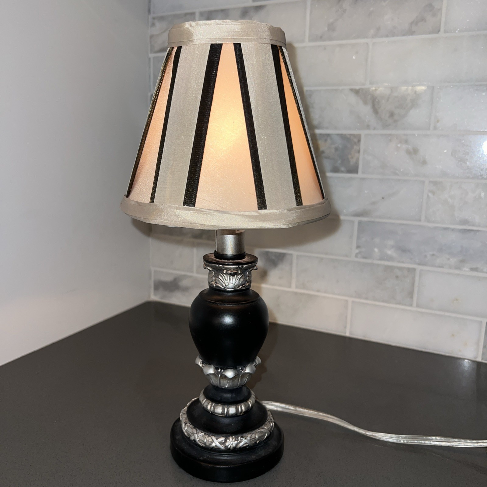 Acrylic/Metal Fabric Shade Table Lamp, bulb Included gallery