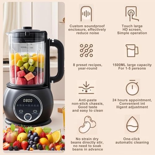 10-in-1 Nut Milk Maker & Blender - 51oz Soy, Almond, Oat, Plant-Based, Baby Food gallery