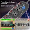 CRST Power Strip 6 Outlets Heavy duty 6 ft cord 1200J Surge Protector 15 Amp gallery
