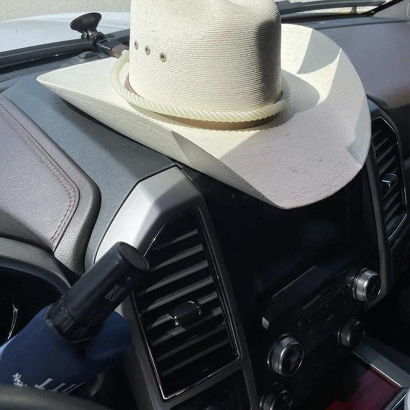 Car Hat Mount Cowboy Hat Holder Suction Cup Rope Dashboard SUV Truck Accessory gallery