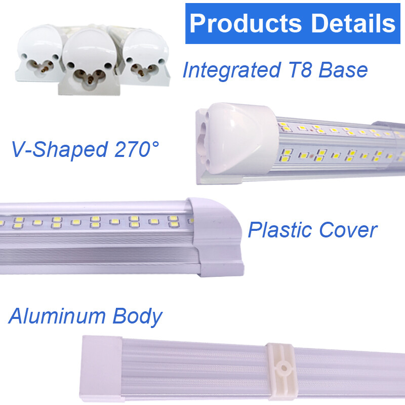 12PACK 8FT LED Tube Lights Fixture Linkable LED Shop Light 144W 8 Foot LED Bulbs gallery