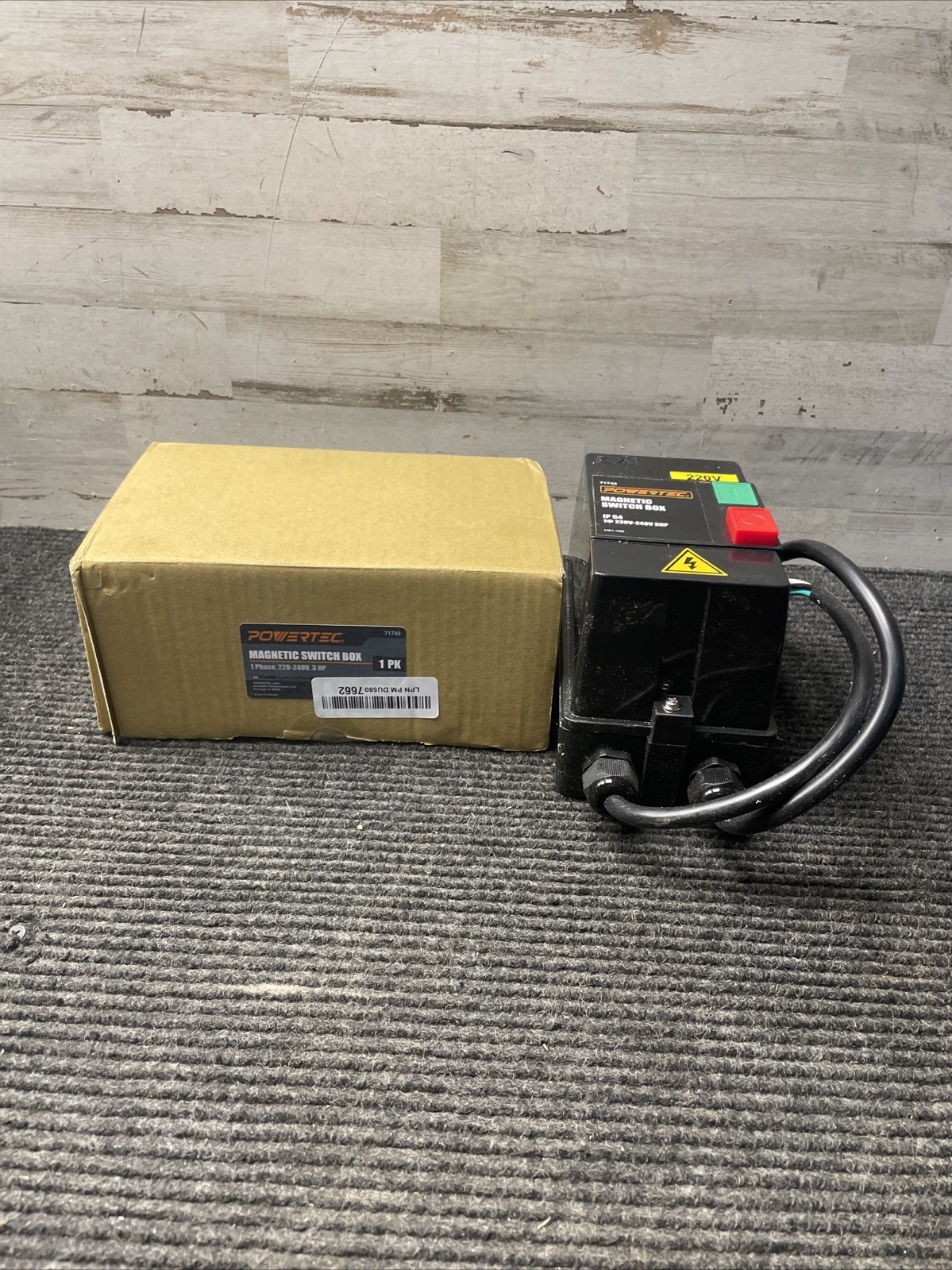 POWERTEC Specialty Power 5.5" 220V 3 HP Prewired Magnetic Switch Box Line Cords gallery
