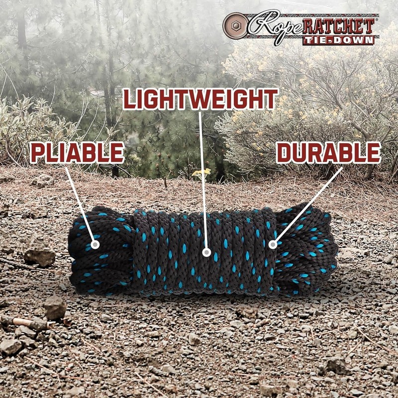 Versatile 50 ft Heavy-Duty Polypropylene Rope - 500 lbs Strength for All Tasks gallery