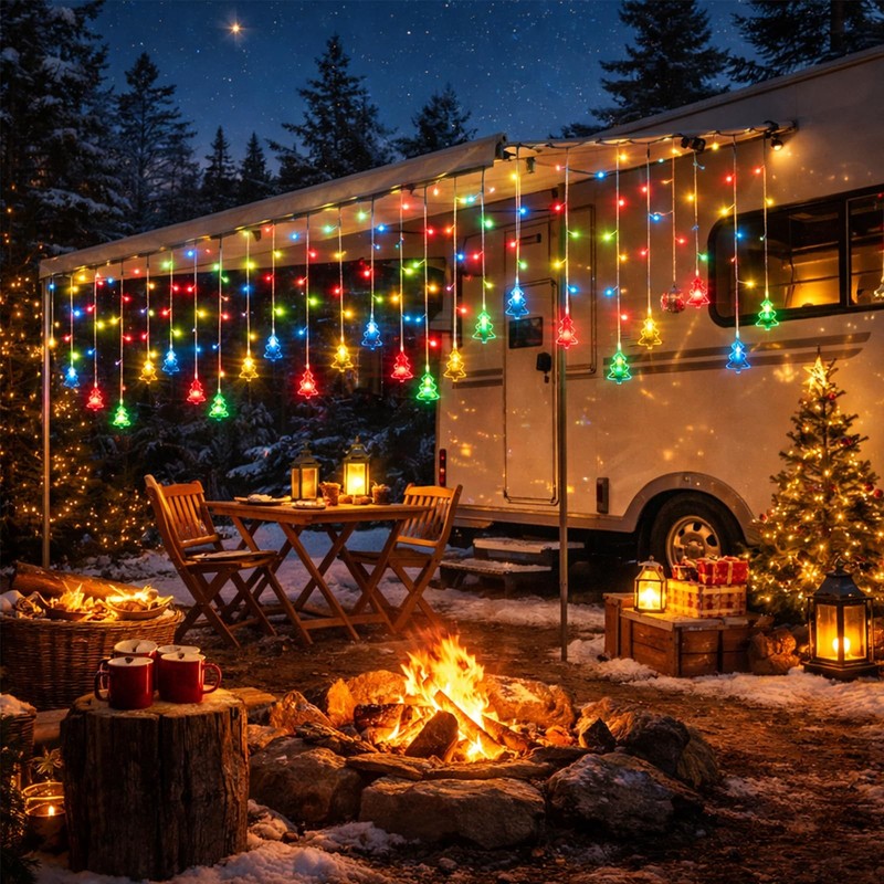 Curtain String Light Christmas Decoration Icicle Lights 8 Modes dimmable,108 ... gallery
