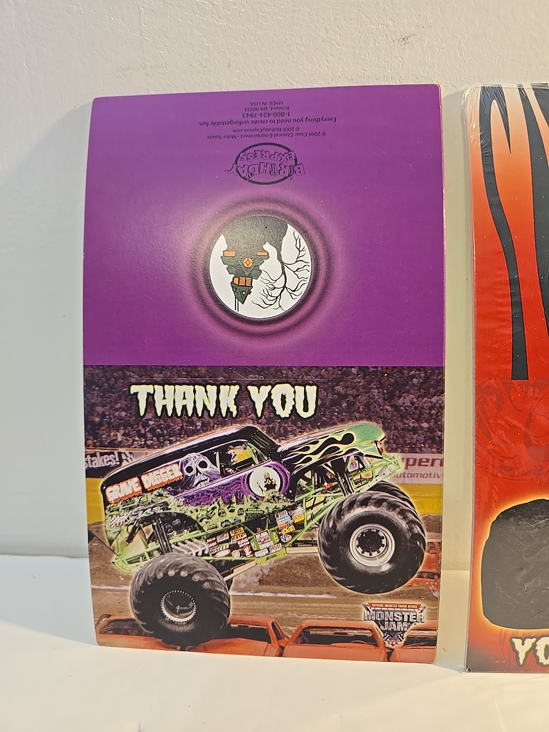 MONSTER JAM SERIES MONSTER TRUCK GRAVE DIGGER BIRTHDAY INVITATIONS+THANK YOU gallery