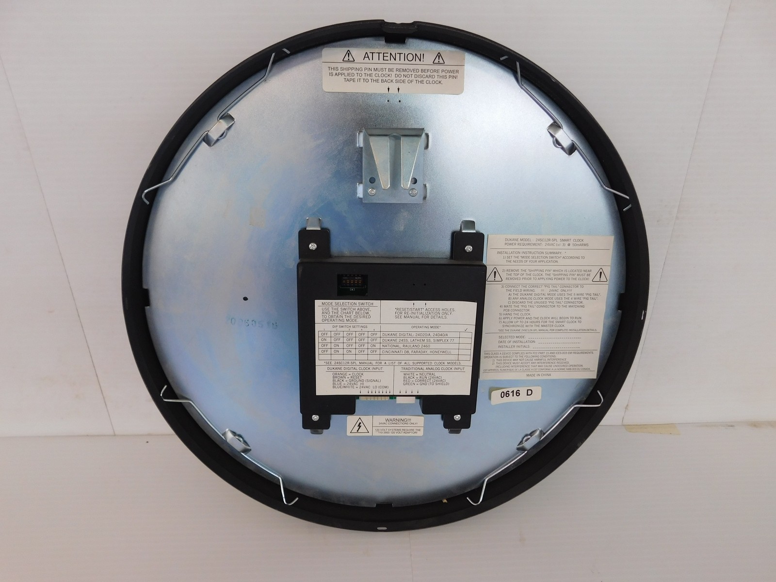 DUKANE MODEL 24SC12R-SPL SMART CLOCK WALL CLOCK (BSJ15) gallery
