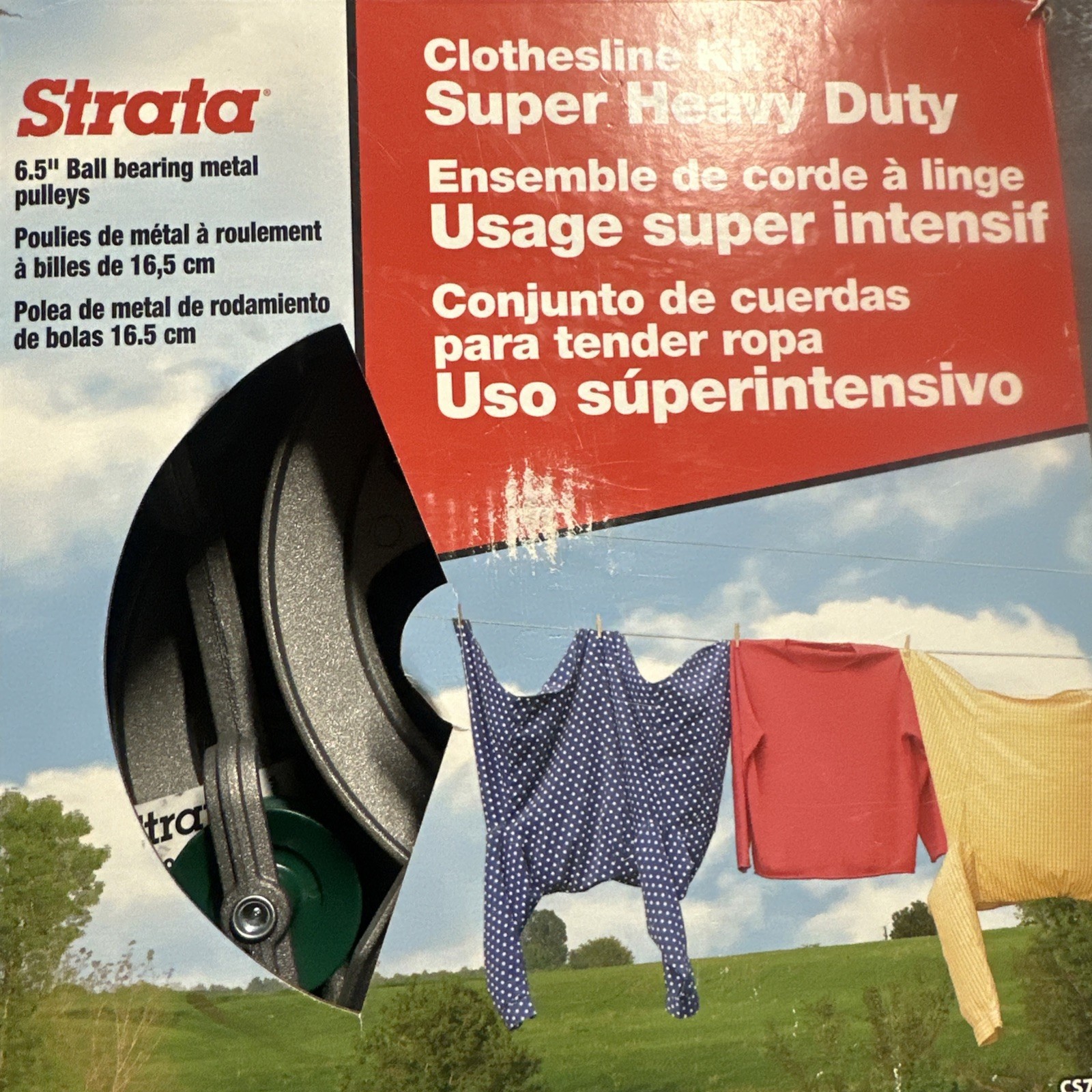 Clothesline Outdoor Super Heavy Duty Kit - 150 Feet Galvanized Wire Silver PV... gallery