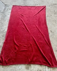Red Solid Color Blanket Throw, Rectangular Shape, No Closure, Solid Pattern
