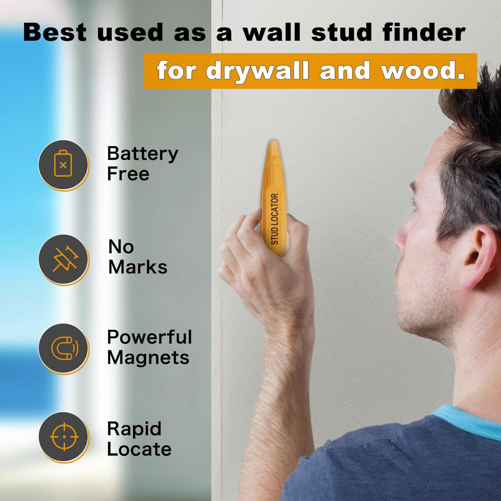 2 PCS Stud Finder, Magnetic Stud Finder Easy to Use, No Batteries Required, R... gallery