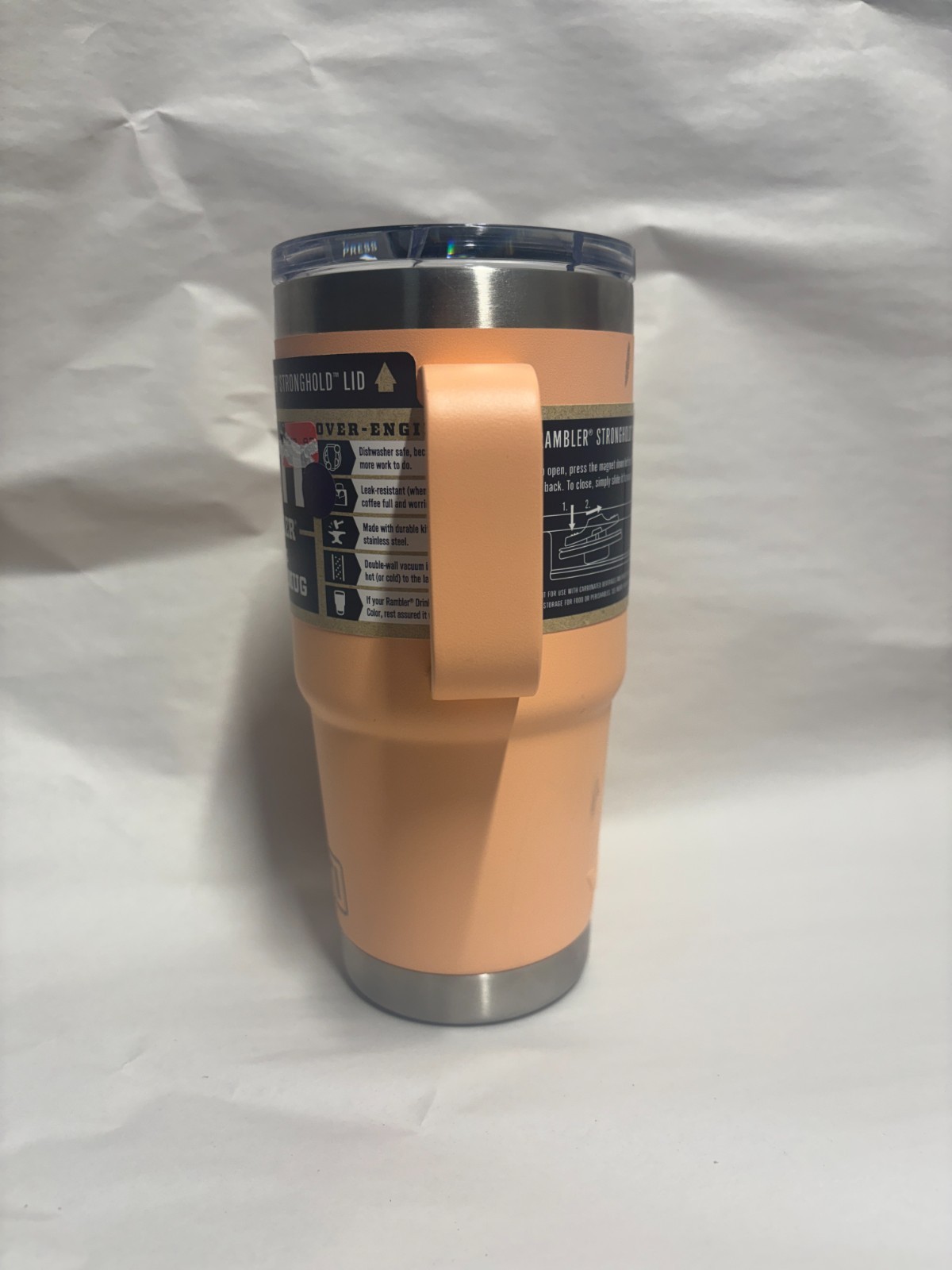 YETI Rambler 20oz Travel Mug Stainless Steel - Stronghold Lid -Low Country Peach gallery