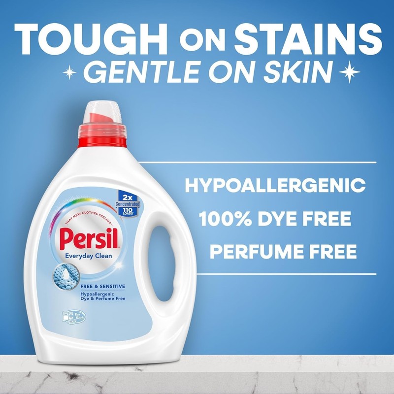 Persil Free & Sensitive Liquid Laundry Detergent, Unscented and Hypoallergenic f gallery