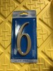 (WhiteHall) DeSign-it ADDRESS PLAQUE #6 SATIN BRASS 4.75" gallery