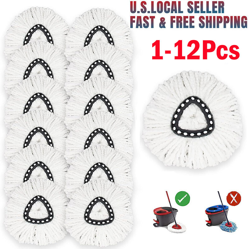 1-12 Pcs Replacement Microfiber Mop HEAD For O-Cedar Spin Mop Refills Easy Clean gallery