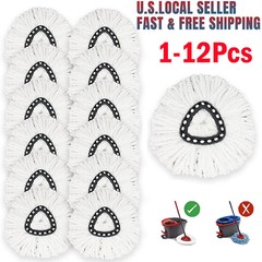 1-12 Pcs Replacement Microfiber Mop HEAD For O-Cedar Spin Mop Refills Easy Clean