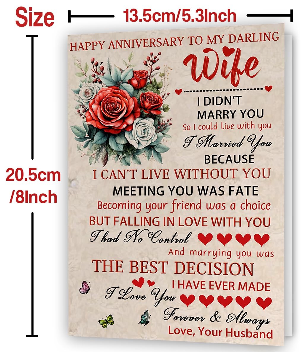 LiuuLi Romantic Anniversary Card for Wife,Unique Anniversary Wedding Gifts fr... gallery