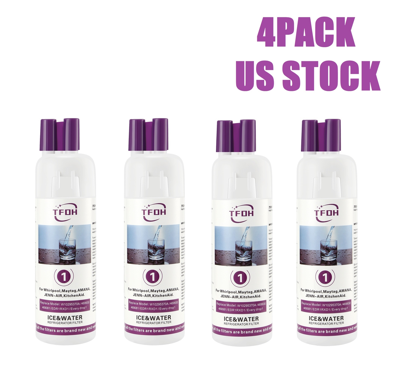 Refriger²ator Ice Replacement For W10295²370A EDR1²RXD1 Filter 1 9081 4PACKS gallery