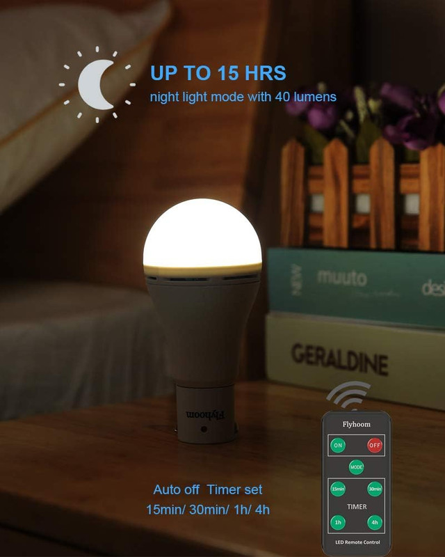 USB Rechargeable Light Bulbs with Remote, 4 Light Modes + Timer, 1200 mAh Rechar gallery
