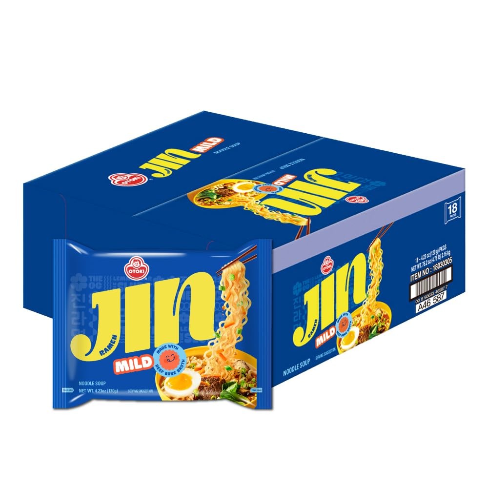 OTOKI Jin Ramen Mild Korean Instant Ramen, 13-Hour 4.23 Ounce (Pack of 18) gallery