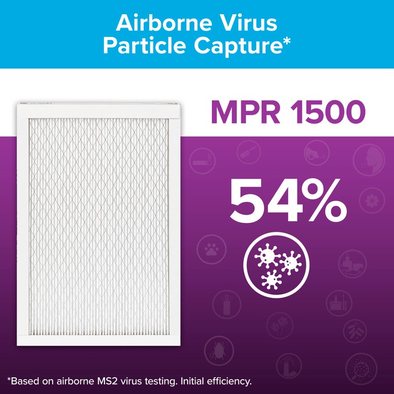 Filtrete High Performance Air Filter 1500 MPR 2015DC-4, 25 in x 25 in x 1 in gallery