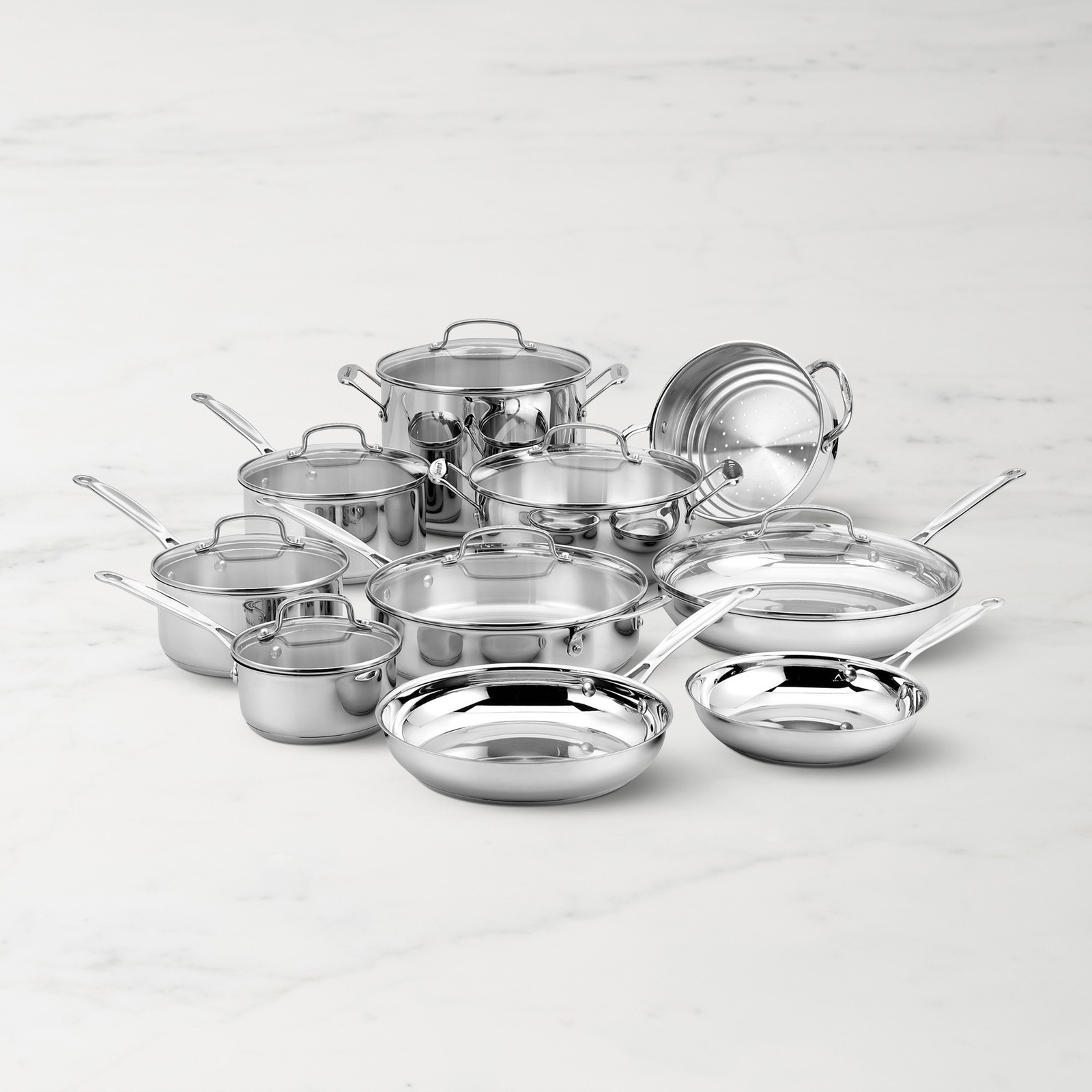 Cuisinart Chef's Classic Stainless-Steel 17-Piece Cookware Set gallery