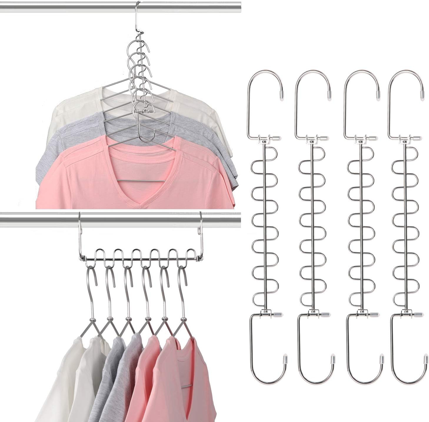 Metal Space Saving Hangers 12 Slots New Version Hanger Magic Cascading Hanger Cl gallery