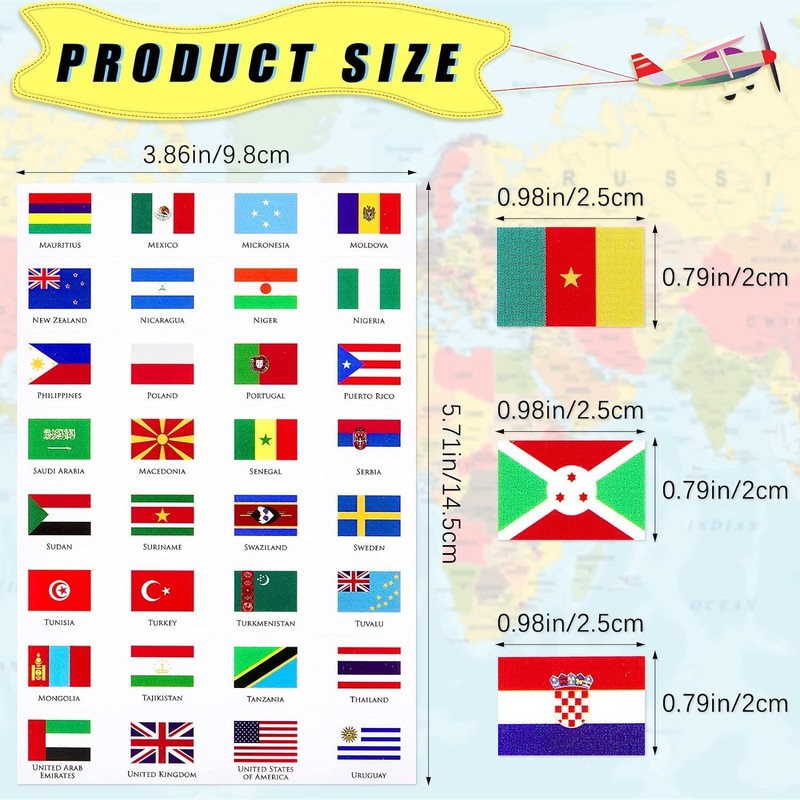 Outus World Flag Stickers Different Country Flag Stickers Flags of the World Cou gallery