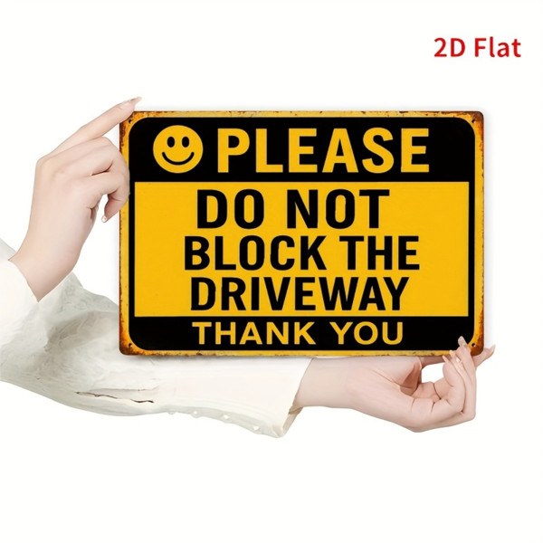 Do Not Block Driveway Sig Yard Driveway Notice Metal Wall Plaque Outdoor Decor gallery