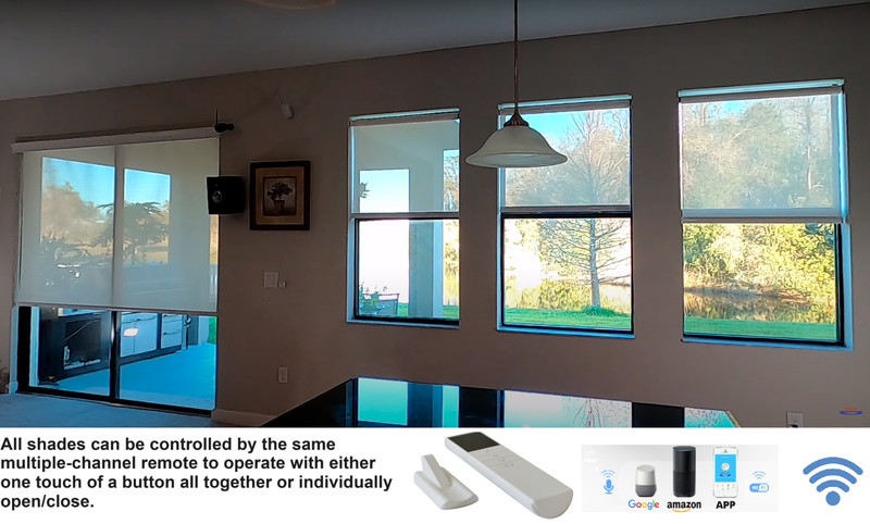 Customize High Quality Beige Solar Mesh Roller Shades Blinds manual or motorized gallery