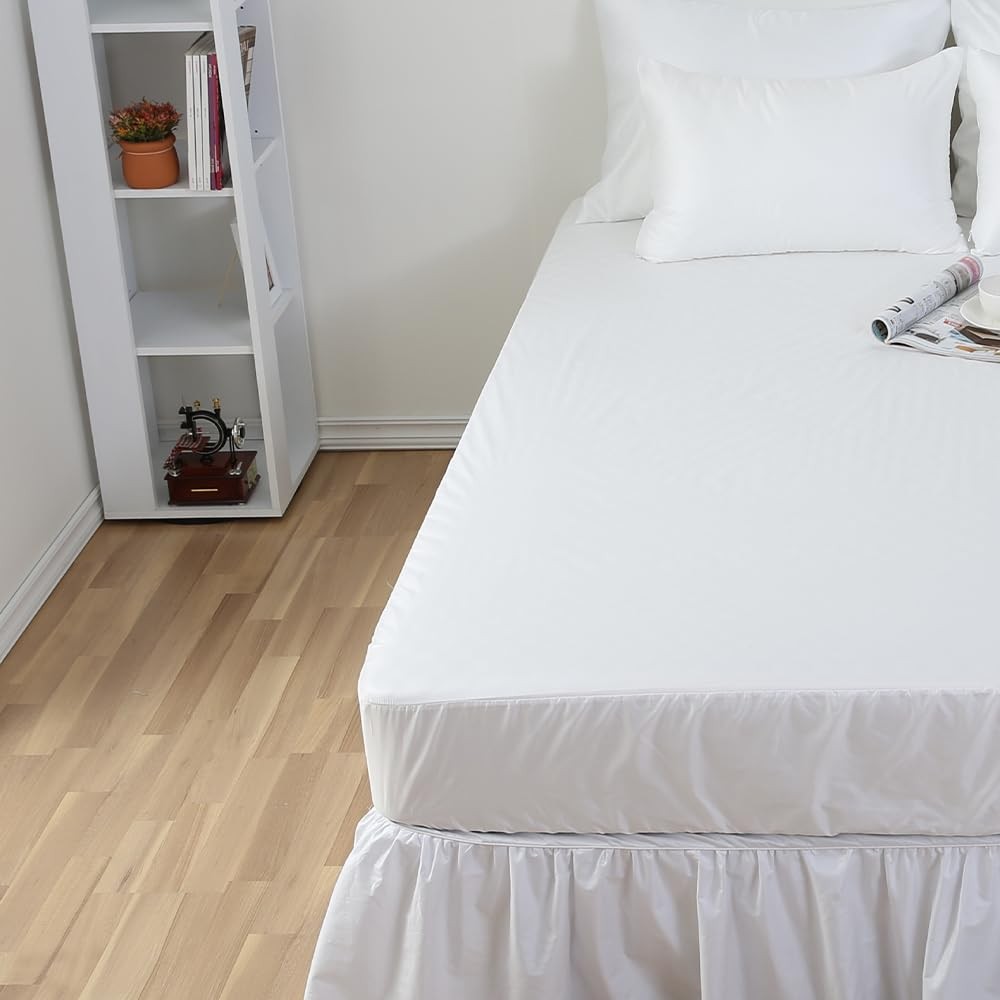 100% Waterproof Mattress Pads – Soft PolyesterSurface with Full Elastic Skirt... gallery